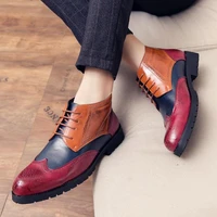 xiaomi new high quality luxury mens business shoes 100 cow leather handmade designer mens retro high niujin shoes