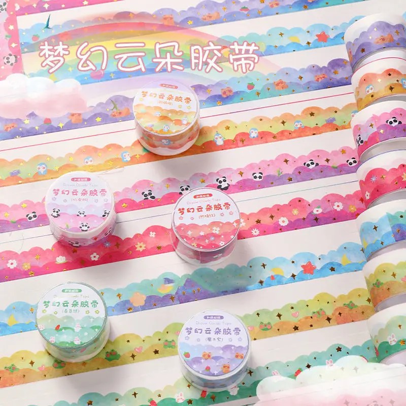 

Paper hand tape roll Korea ins wind high value cute diy decorative landscaping border material tape sticker washi tape set