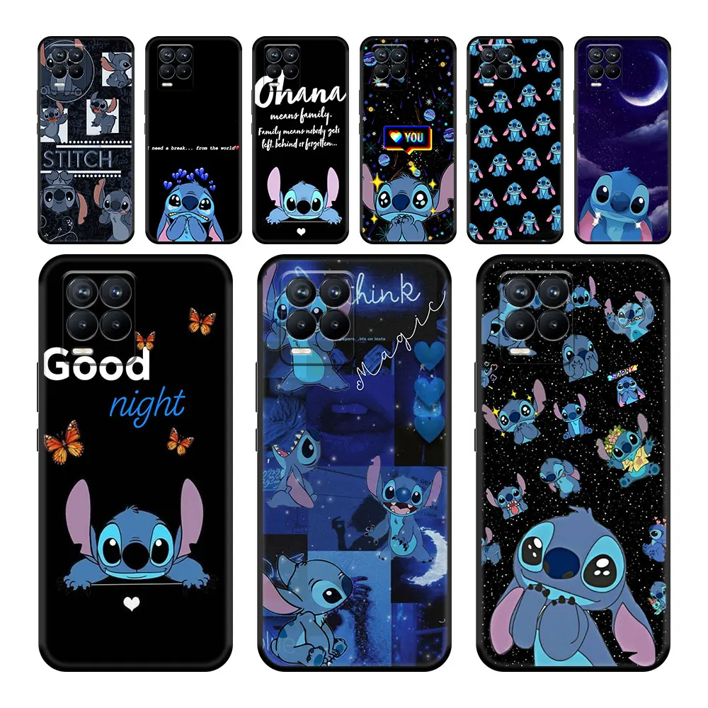 

Shell Phone For Oppo Realme 8 8i C21y 9 5G GT Neo 2 X50 Pro 7 Pro GT Master C21 C11 V13 Celular Coque Disney Blue Lilo Stitch