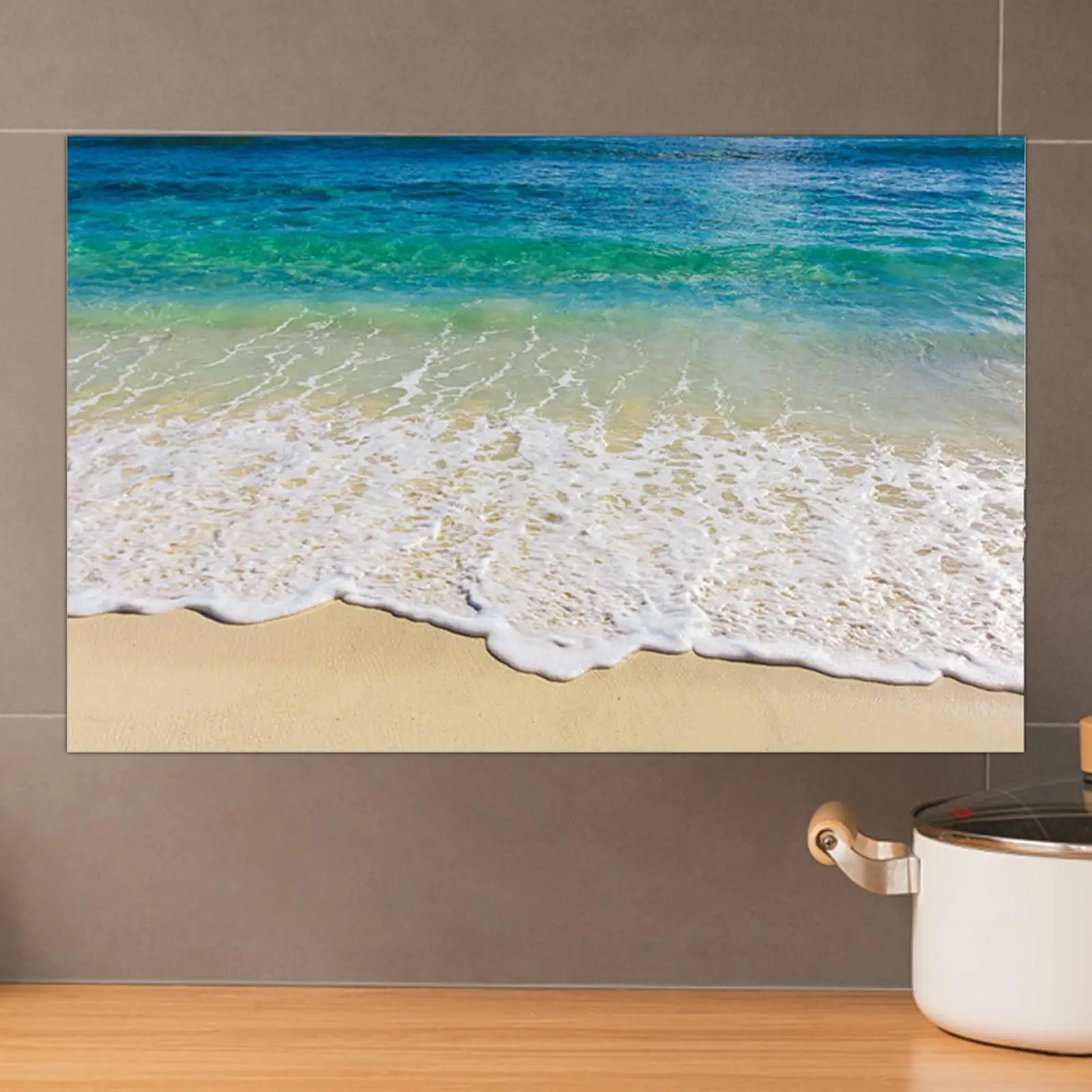 Настенные 3D наклейки с голубыми волнами 2 шт. украшение для стен океаническими