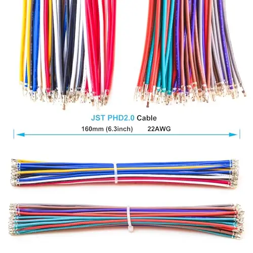 Штекерный Разъем 2 0 мм с предобжимными кабелями 22AWG два ряда без блокировки PH *