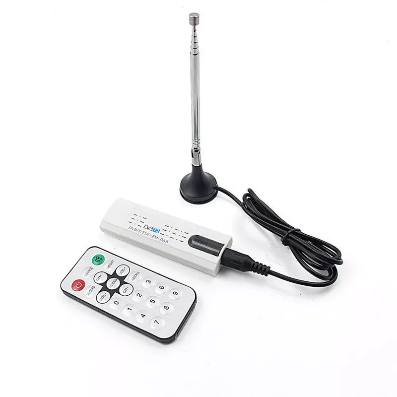 

NEW2023 1Set Digital DVB-T2 DVB-T DVB-C 2.0 USB TV Stick HDTV Receiver for Windows PCLaptop with Antenna Remote FM DAB SDR USB