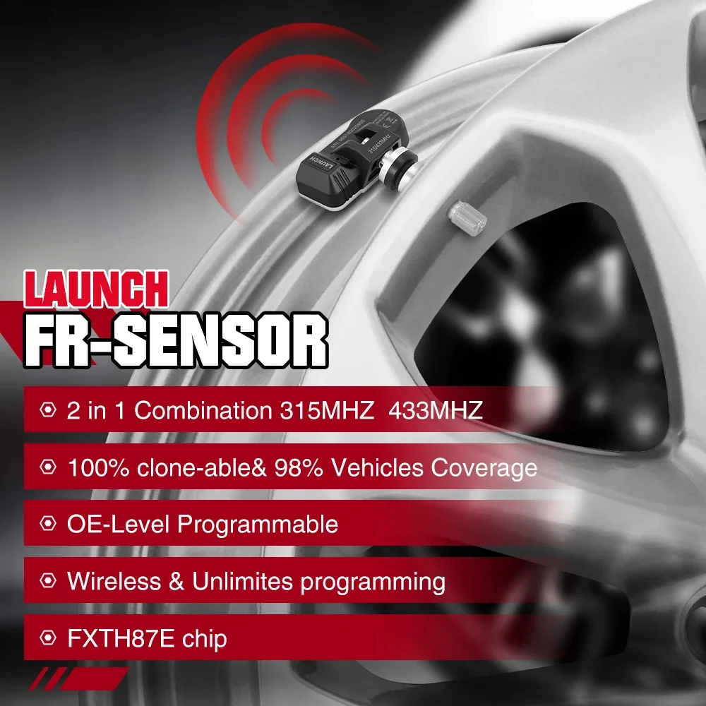 Запуск RF-SENSOR 2в1 Датчик TPMS 315 МГц 433 Алюминиевый клапан Инструмент для ремонта шин