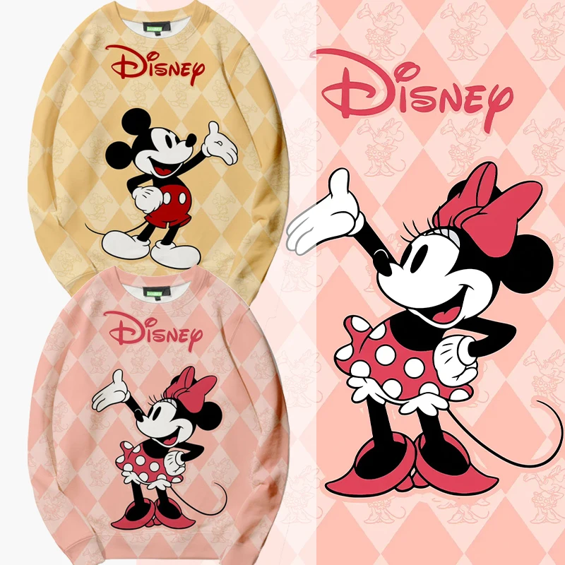 Женская толстовка с круглым вырезом и принтом Микки Мауса Новинка осени 2023