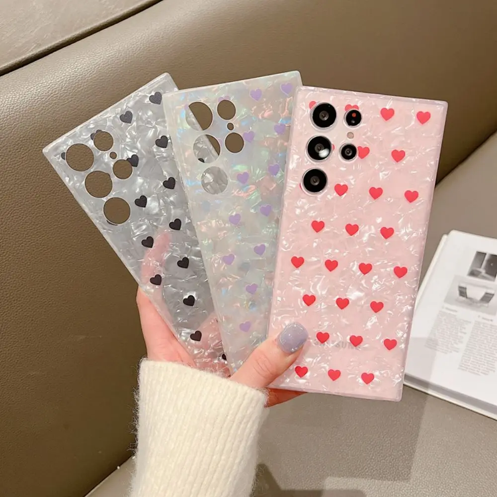 

For samsung s22 ultra case Shell Pattern Love Heart Phone Cases For Galaxy Note20 note10 Plus S21Ultra Soft Protection Cover