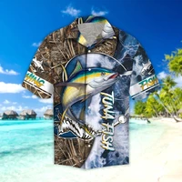 2022 fashion summer beach short sleeve tuna fishing shirt 3d printed mens shirt unisex harajuku casual hawaiian shirt 5xl