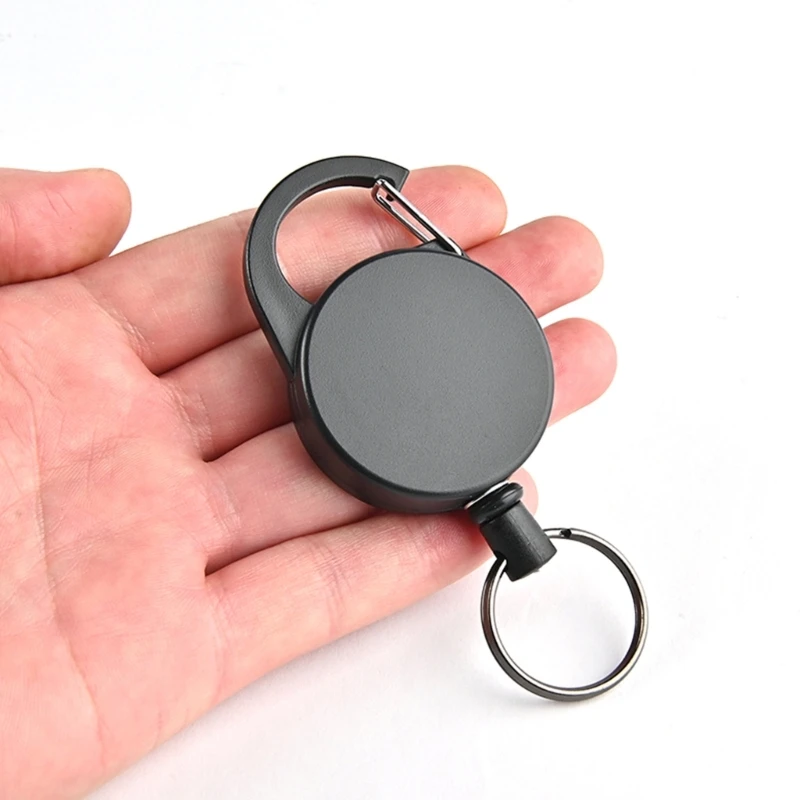 

Retractable Keychain Heavy Duty ID-Card Badge Holder Extendable Students Nurse Badge Clip With Carabiner Clip Keyring