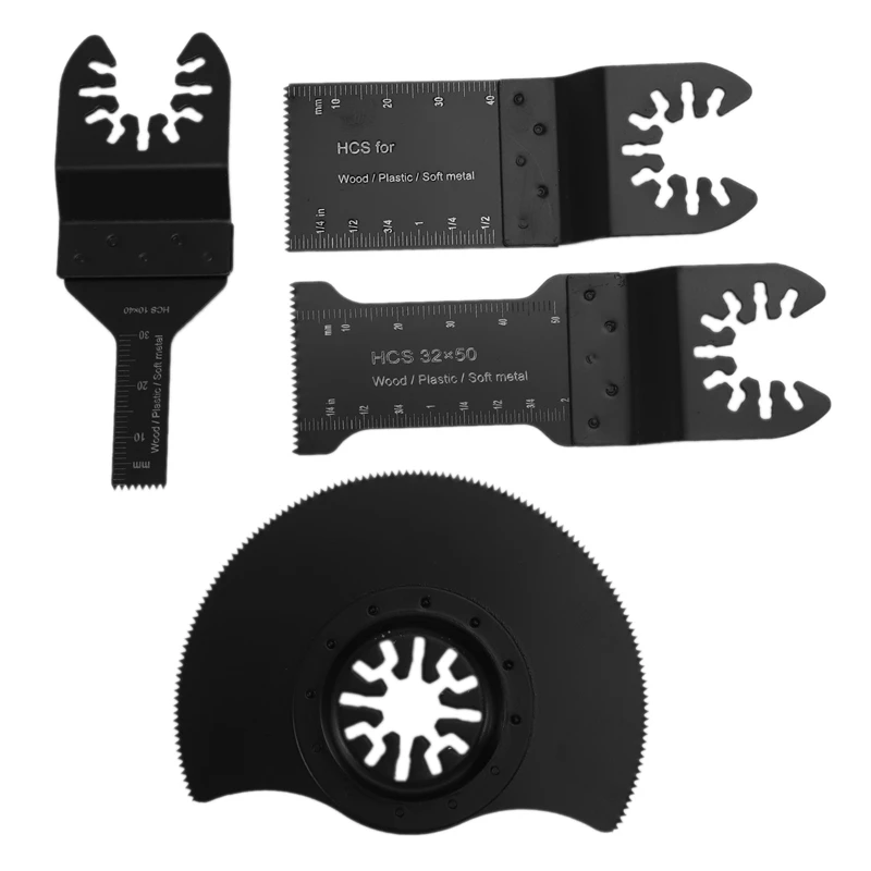 

New 4Pcs/Set Hcs Oscillating Saw Blades Accessories Multi Tool Saw Blades Power Wood Cutting Tool Bits