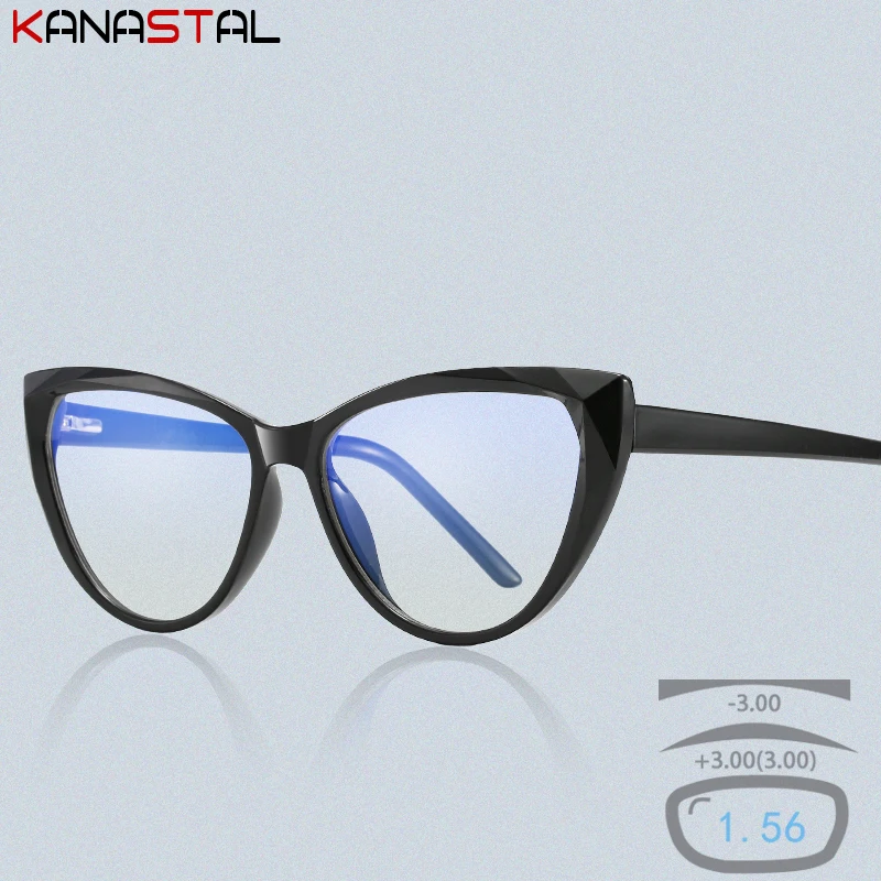 

Women New Blue Light Blocking Reading Glasses Female Trend TR90 Alien Eyeglasses Frames CR39 Lens Prescription Anti Ray Eyewear