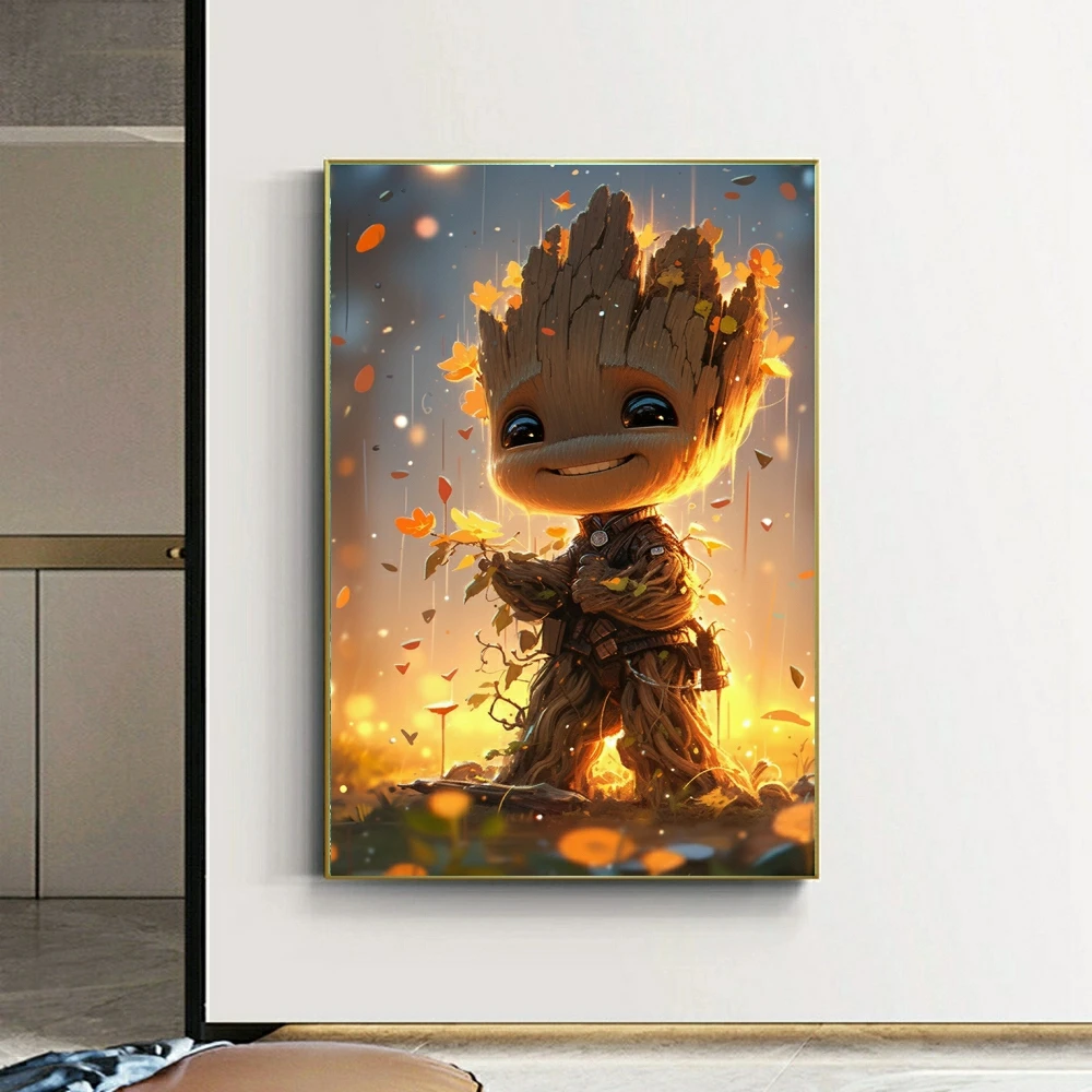 Набор Для Алмазной Живописи Marvel Groot 5D Красочная Милая Креативная Мозаика Вышивка