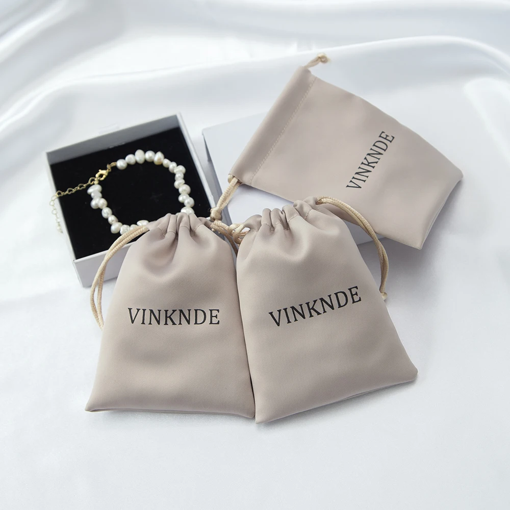 Silk Satin Packag Bags 100-Pack Bulk Jewelry Packaging Organizer Pouches Custom Personalized With Your Own Logo Wedding Gift Bag