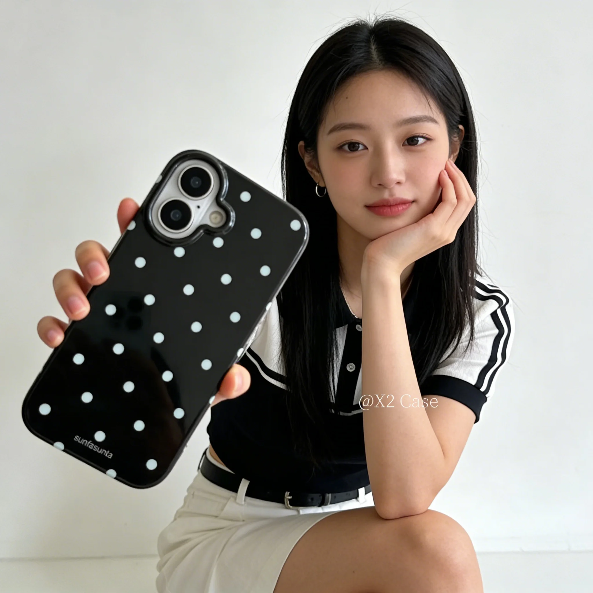 Фото Минималистичный черно-белый чехол для телефонов Tecno Spark Slim 30c 20c 10 Go Camon 40 30 20, itel A60 A70 A48 RS4 P36 S23 Premier Pro №1