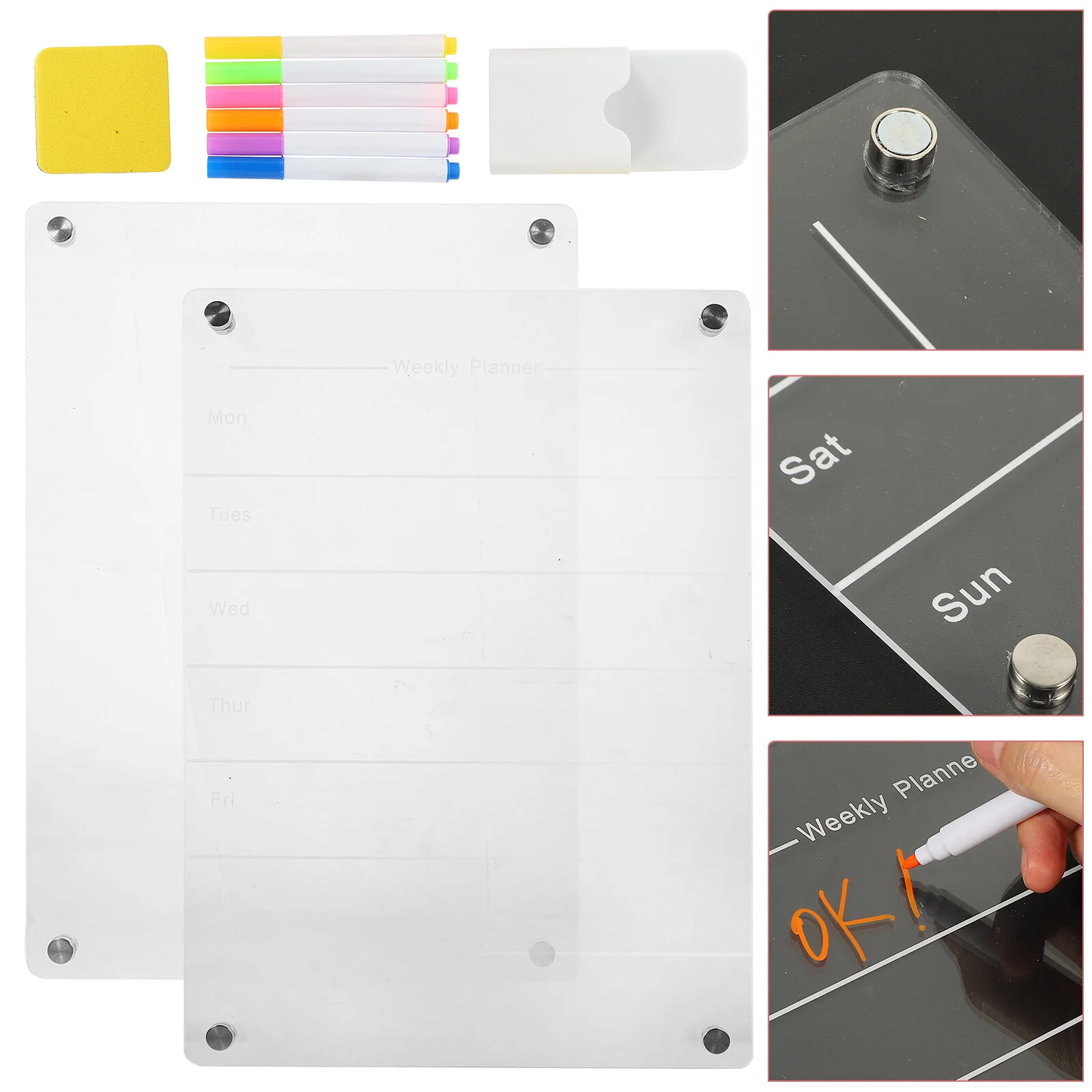 

Fridge Magnet Clear Blank Dry Erase Magnetic Acrylic Dry Erase Blank Acrylic Schedule Wall