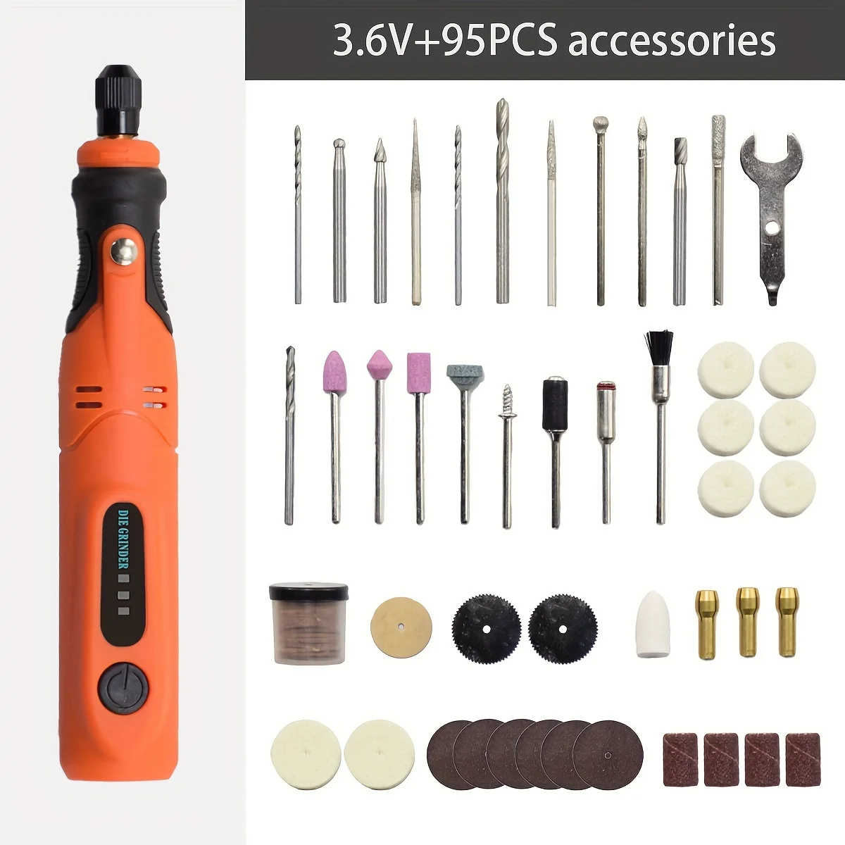

Cordless Rotary Tool, Upgrade 3.6V Pro Mini Rotary Tool Kit With Accessories, 3-Speed Multi-Purpose Rechargeable Rotary Tool