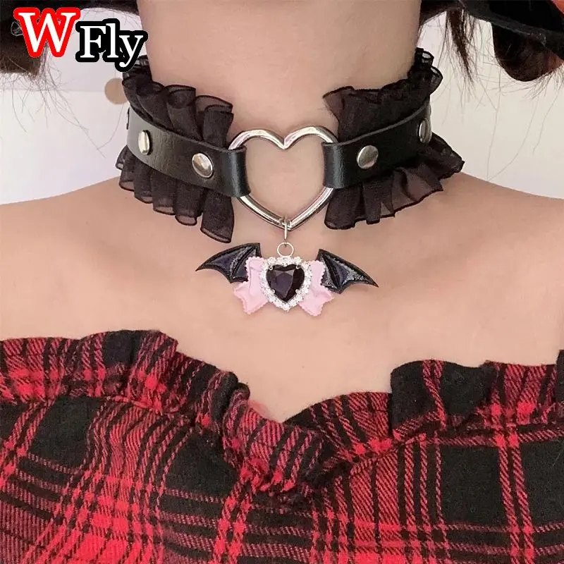 Фото Японский галстук Harajuku INS Mine, готический панк, субкультура, INS, мягкое колье для сестры, LOLITA, кружевное ожерелье с воротником из рейнто №2