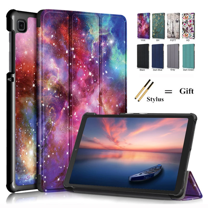 

For Samsung Galaxy Tab A7 lite 8.7 SM-T220 T225 Tablet Case Tri-Fold Hard Back cover For Tab A 8.0 T290 T295 Magnetic Case Funda