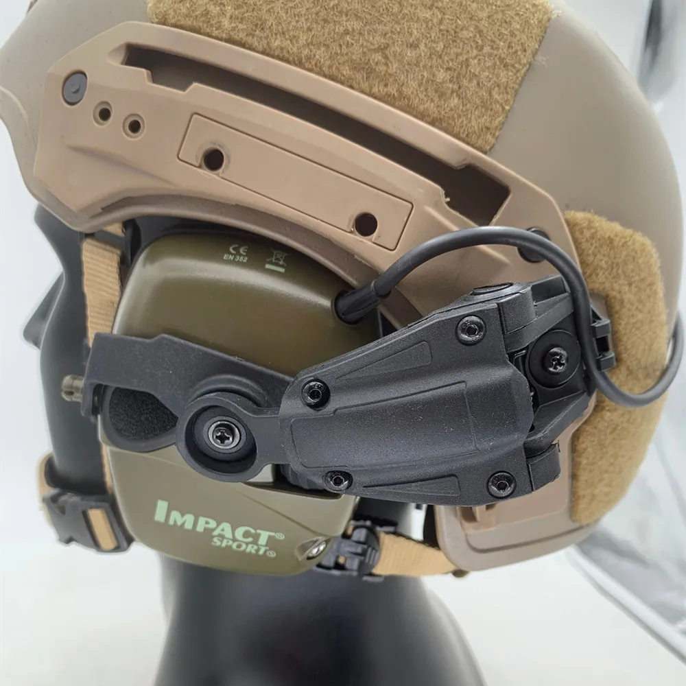 Tactical headset Helmet Adapter WENDY Rail for Howard leight Impact Sport Electronic Shooting Earmuff Airsoft Shooting Headphone