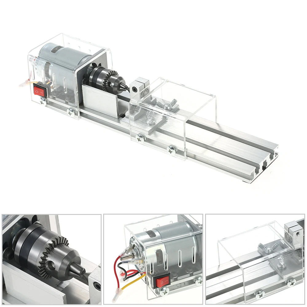 Mini Lathe Machine Tool DIY Woodworking Wood lathe Milling machine Grinding Polishing Beads Drill Rotary Set |