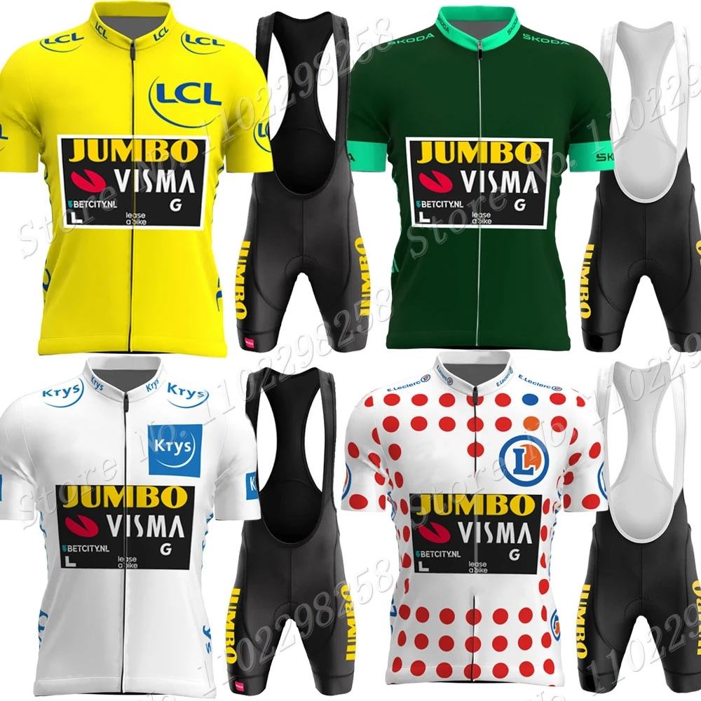 

Комплект одежды для велоспорта Maillot Jumbo Visma Team 2023 TDF, желтая и зеленая одежда с коротким рукавом, велосипедные рубашки, костюм, велосипедные шорты с нагрудником для горных велосипедов