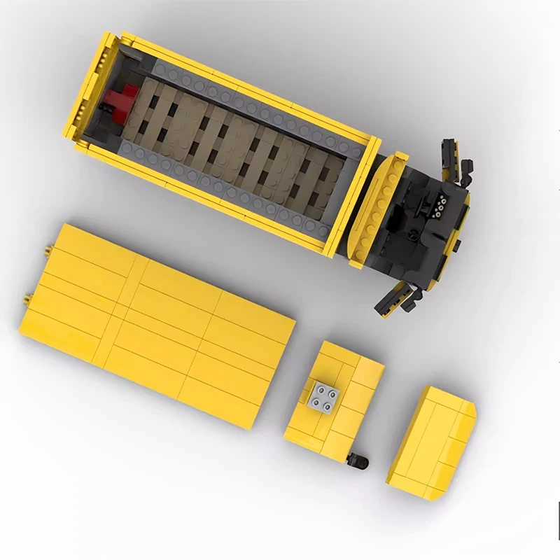 Конструктор Bricklink MOC технический автомобиль, машинка для перевозки, пикап, бензированный грузовик Atego, желтые автомобили, строительные блоки, игрушки, рождественский подарок (art.: 3920c901ebce0) - 3920c901ebce0