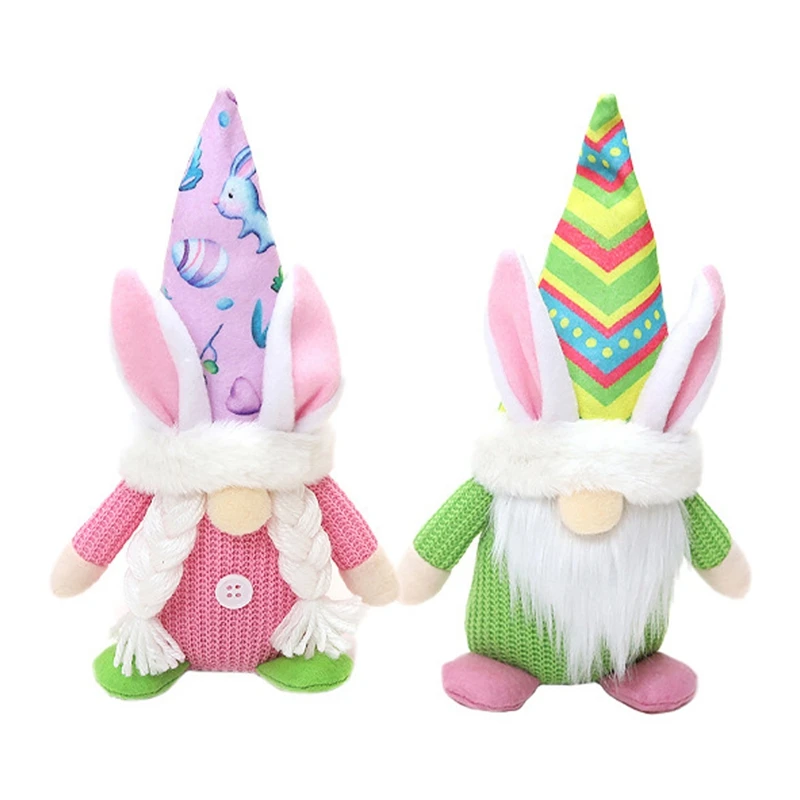 

Пасхальные украшения для стола, Пасхальный кролик, гном, украшения, безликая кукла, эльф, карликовая плюшевая кукла, домашний декор на Пасху