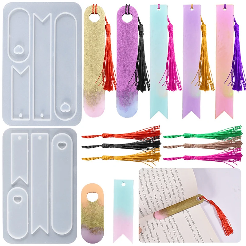 

Mirror Oval Triangle Tail Bookmark Silicone Mold Tag Bookmark Epoxy Resin Casting Mold DIY Epoxy Resin Handicraft Making Tool