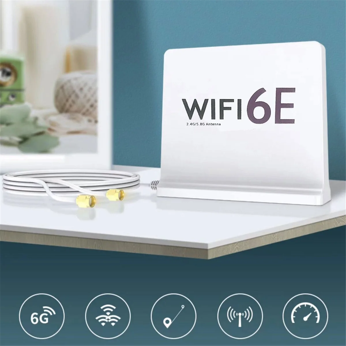 

Портативная антенна WiFi 6E черная B20