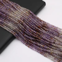 4x4mm natural amethysts beads faceted natural agates loose stone beaded for making diy jewerly necklace bracelet accessories