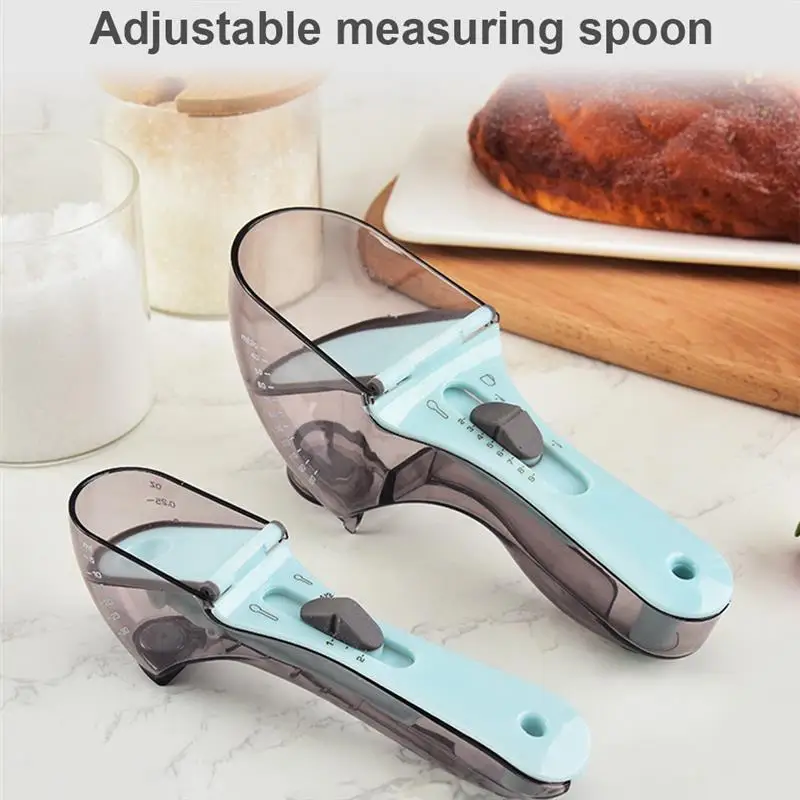 

Multi Purpose Spoons Measuring Tools PP Baking Accessories Adjustable Plastic Handle Kitchen Gadgets Baking Utensil