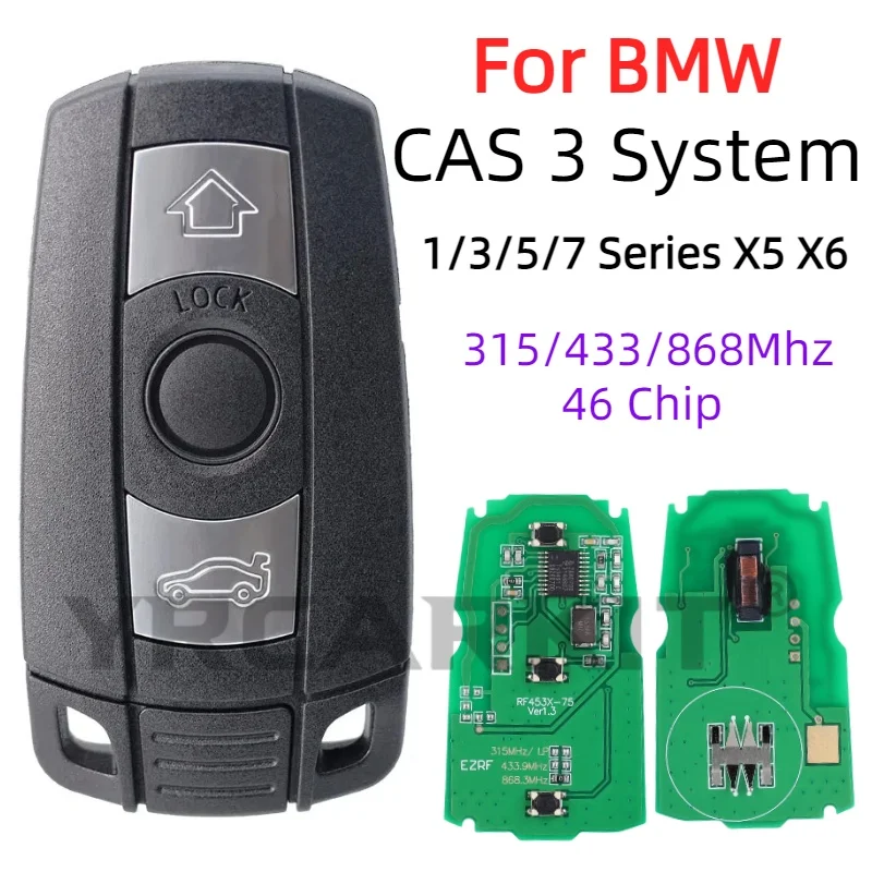 

Дистанционный брелок для BMW CAS3 1/3/5/7 серии X5 X6 E60 E61 E70 E71 E87 E90 Z4 315LP 315MHz 433Mhz 868MHz 46 Chip CAS3 System