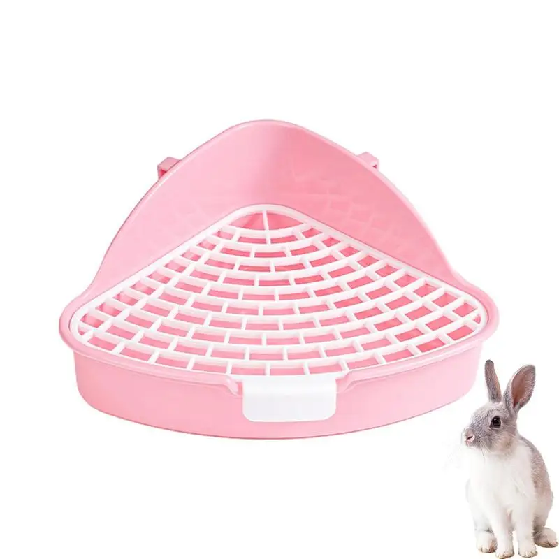Triangle With High Guard Rail High Capacity Pet Toilet Potty Pet Corner Toilet Reusabl