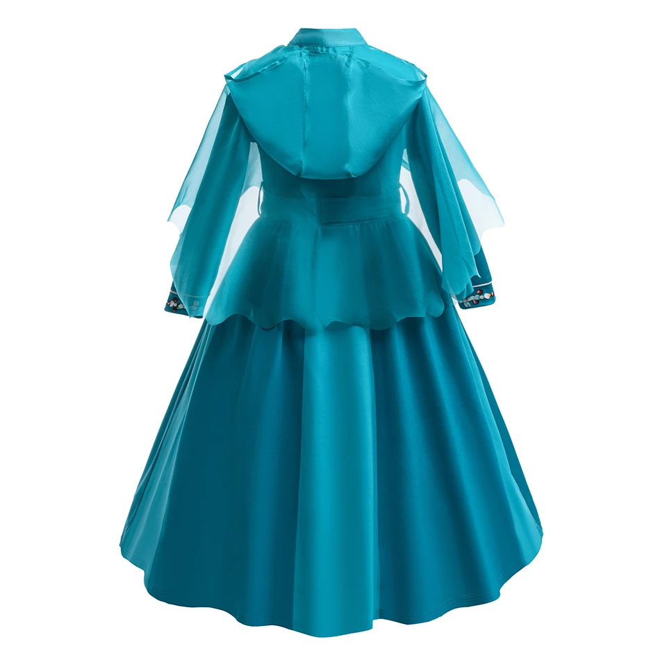 Костюм для косплея Fiona из фильма голубое зеленое платье униформа детей наряд