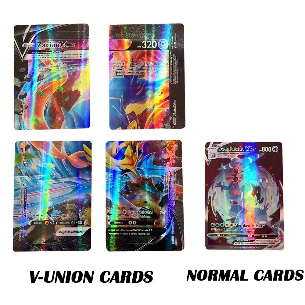 Карты Покемон во французских буквах Charizard Arceus Vstar Vmax GX MEGA V-union детский подарок игра