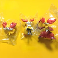 takara tomy genuine pokemon mc series fennekin braixen delphox rowlet limited rare action figure model toys