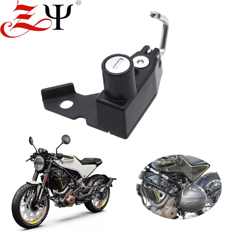 

VITPILEN 401 Helmet Lock Anti-theft Security Aluminum alloy Mount Hook with 2 Keys For HUSQVARNA SVARTPILEN 401 125 200 250