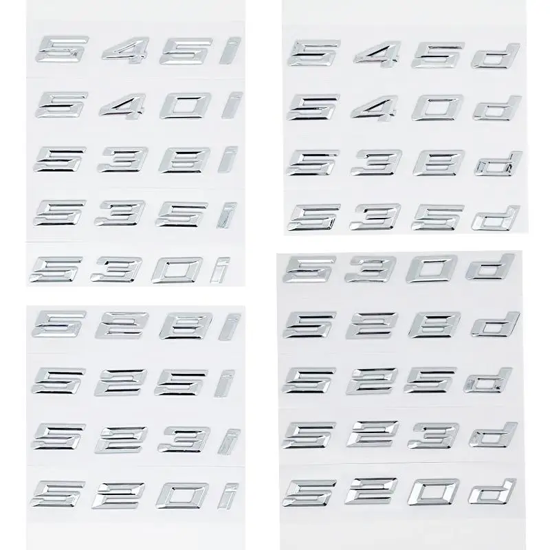 Глянцевая черная эмблема из АБС-пластика для BMW 5 серии E39 E60 E61 F10 F11 G30-520i 523i 525d 530d 530e 535d 540d 545e Наклейка с логотипом багажника