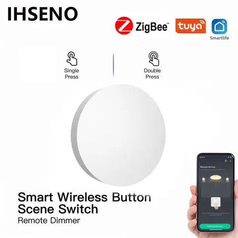 Кнопочный переключатель Tuya ZigBee, интеллектуальное сцепление с питанием от аккумулятора, работает с устройствами Smart Life Zigbee