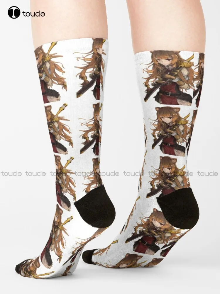 

Raphtalia Anime Socks Womens Black Socks Personalized Custom Unisex Adult Teen Youth Socks Breathable Cotton 360° Digital Print