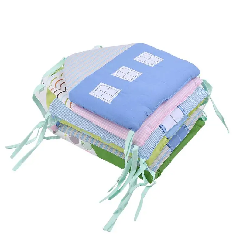 

5pcs Breathable Baby Bumper Cribs Bumper Pad Washable Babies Bedding Bumpers Cotton Crib Padded Liners Playpen For Children