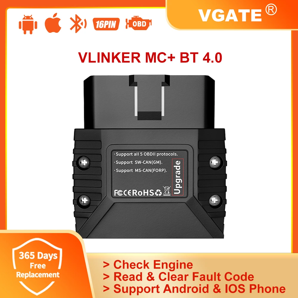 Vgate Vlinker MC iCar Pro Bluetooth-совместимый 4,0/WIFI OBD2 сканер для Android/IOS как icar2 ELM327 автоматический считыватель кодов OBDII инструмент