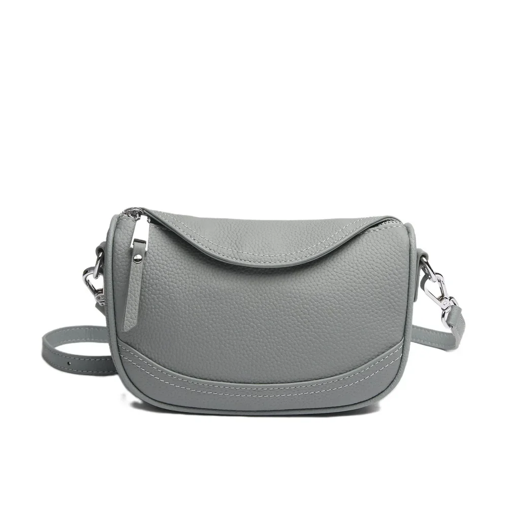 Женская сумка-седло из воловьей кожи с плечевым ремнем