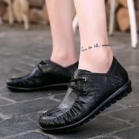 plus size 41 42 women casual shoes comfortable ladies working shoe pu leather woman flat shoes fashion female footwear moccasins