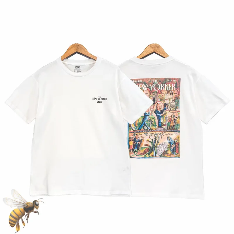 

New York Limited Kith T-shirt Men Women High Quality Tee Vintage Stamp Comic Print Kith T Shirts