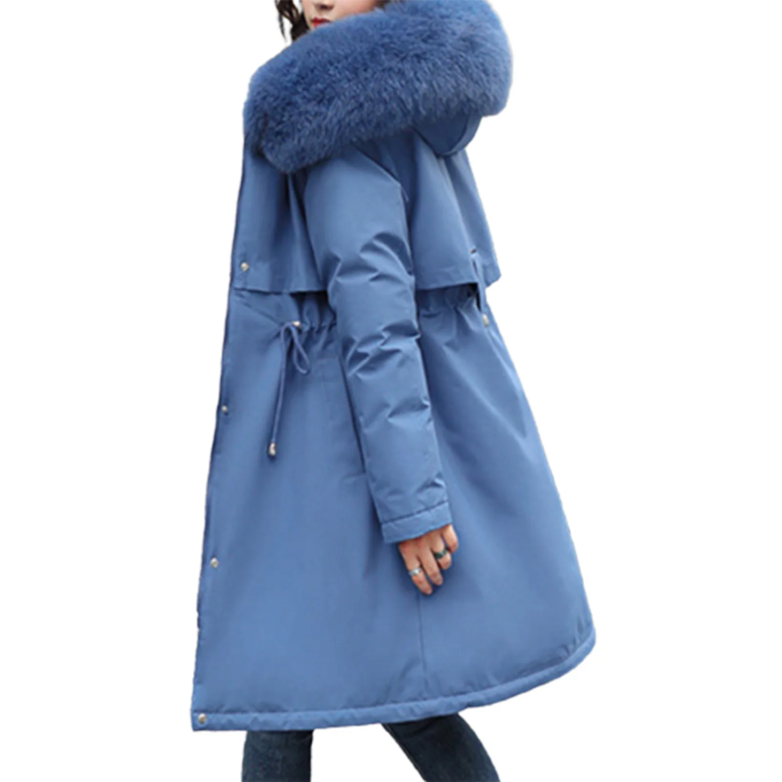 

Women's Hooded Winter Coat Warm Long Puffer Jacket Parka with Hood for Cold Weather Outwear