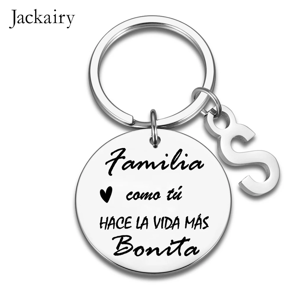 

Spanish Keychain Best Family Gifts for Papá Mamá Brother Sister Familia Como Tú HACE LA VIDA MÁS Bonita Birthday Christmas Gifts