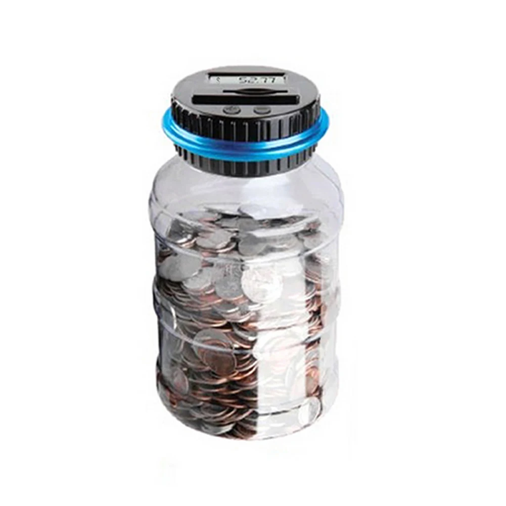 

Large Digital Counting Cash Coin Boxes Transparent Moneys Container For Children Adult