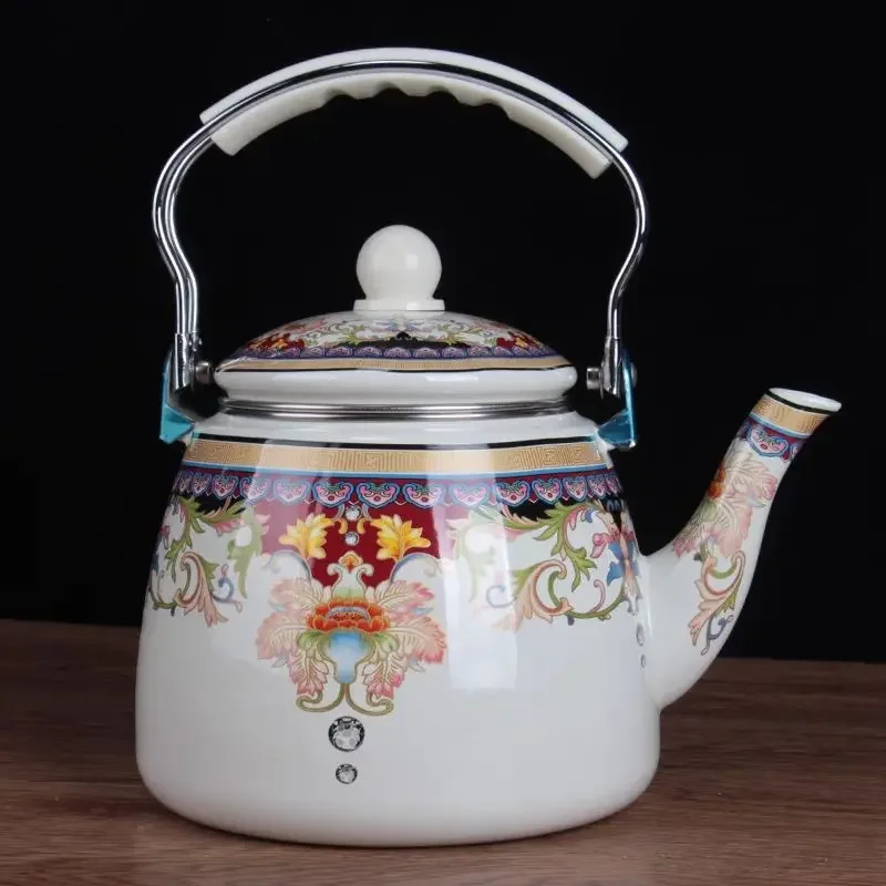 Индукционный и газовый совместимый эмалированный чайник 3 л с фильтром идеально