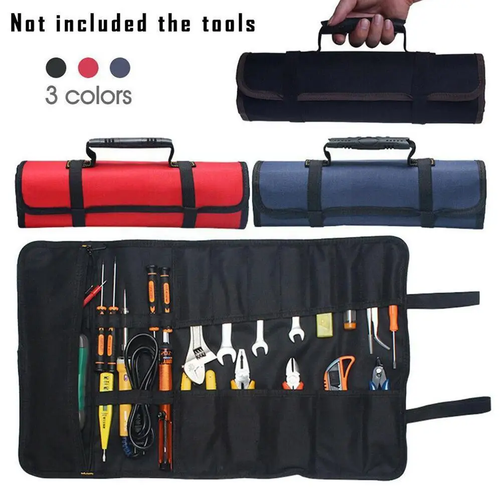 

Portable Oxford Clothtool Bag Folding Screwdriver Plier Wrench Roll Storage Pocket Hand Organizer Bag Repair Bag Car T Q4f3