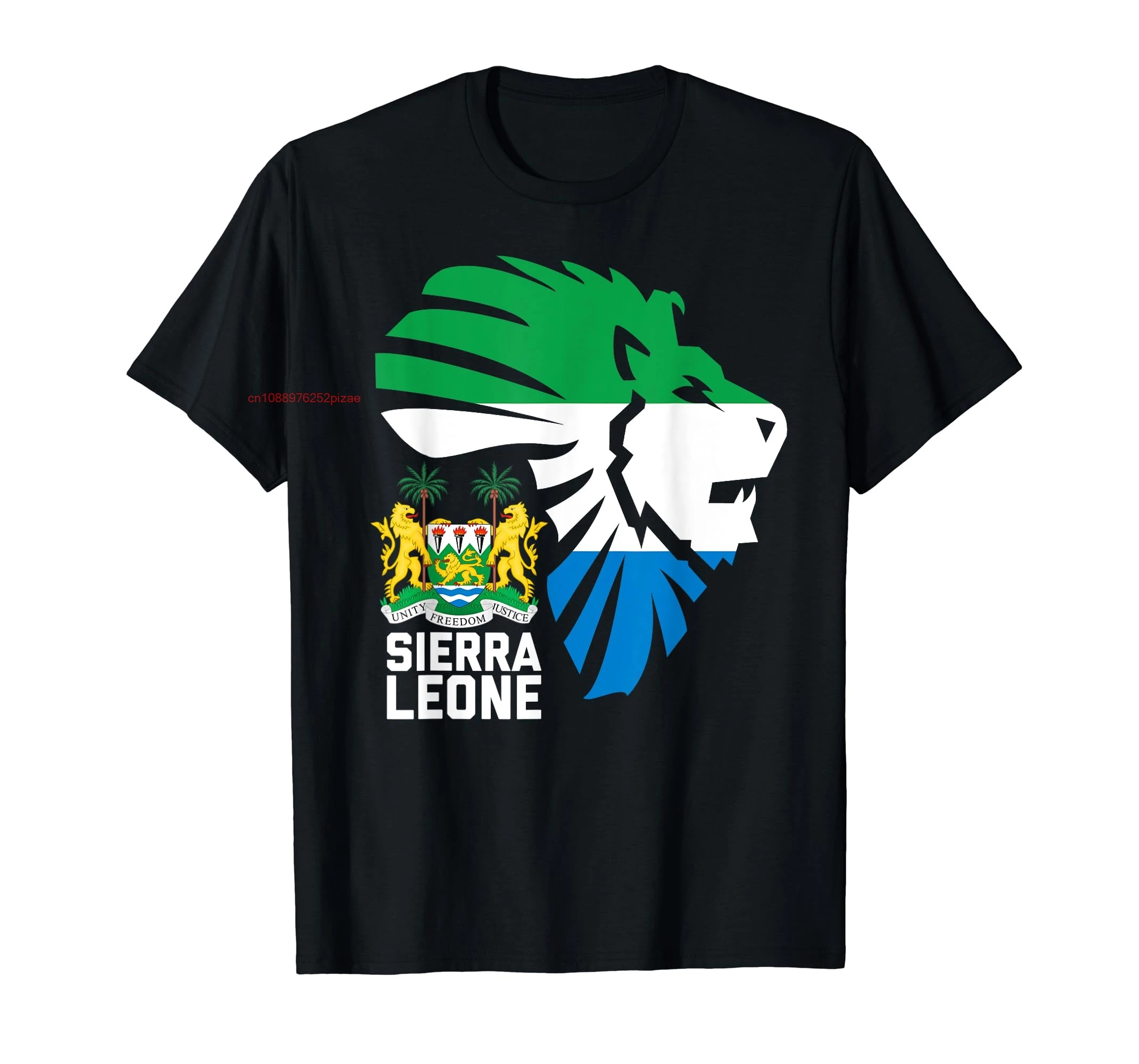 Фото 100% хлопок Sierra Leone Seal Lion Africa Diaspora подарочная футболка для мужчин и женщин футболки унисекс размер S-6XL №1