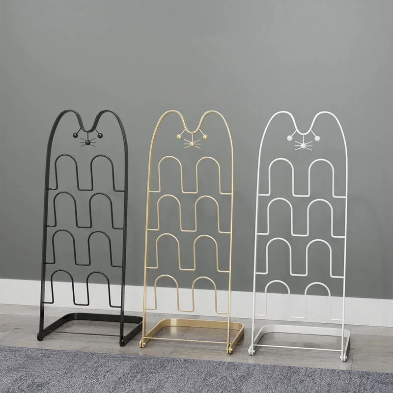 Креативная простая железная полка для обуви с изображением кота держатель